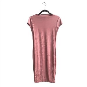 Pink shirt dress
